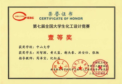我院学子在第七届“中国石化-三井化学杯”全国大学生化工设计竞赛中再创佳绩 