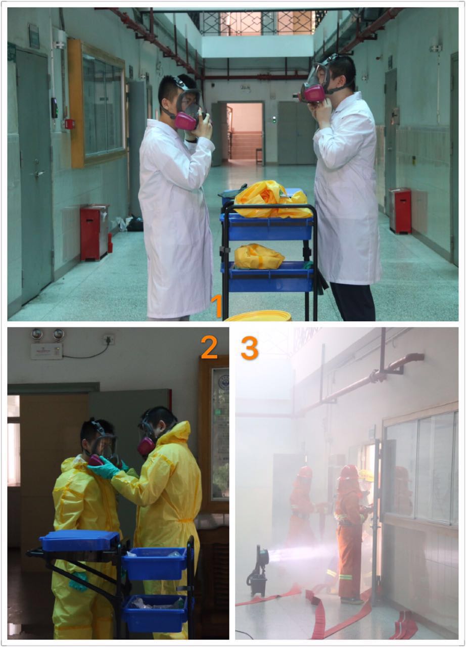 william威廉英国化学实验室安全突发事件应急处置演练在我院举行